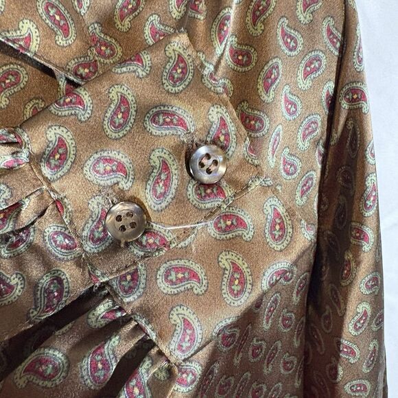 Breckenridge Women's Size 9 Blue Denim Embroidered Floral Button-Up Shirt - Picture 8 of 16